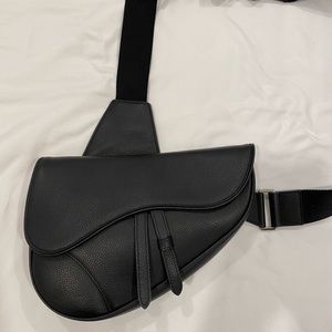 Dior Men’s Leather Saddle Bag